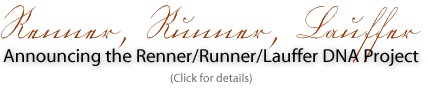 Renner, Runner, Lauffer DNA Project